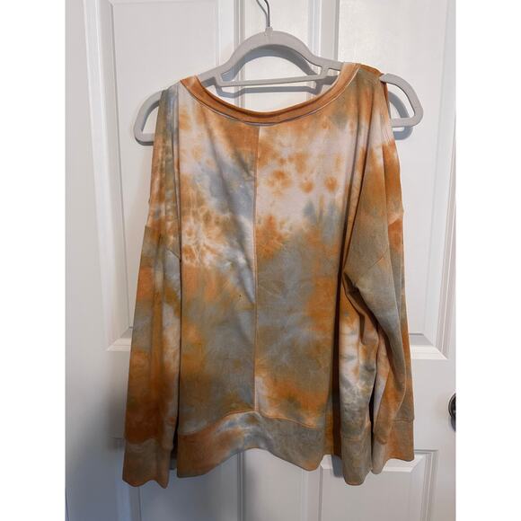 Band of Gypsies L/S Tie Dye Cold Shoulder Sweater Medium - Picture 2 of 2